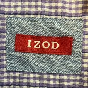 IZOD Blue and Purple Checkered Shirt